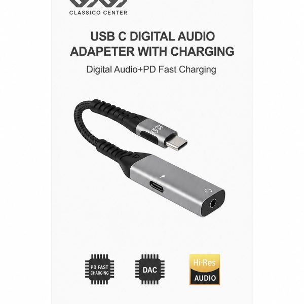 CLASSICO CENTER TYPE-C TO 3.5MM ADAPTER WITH CHARGING